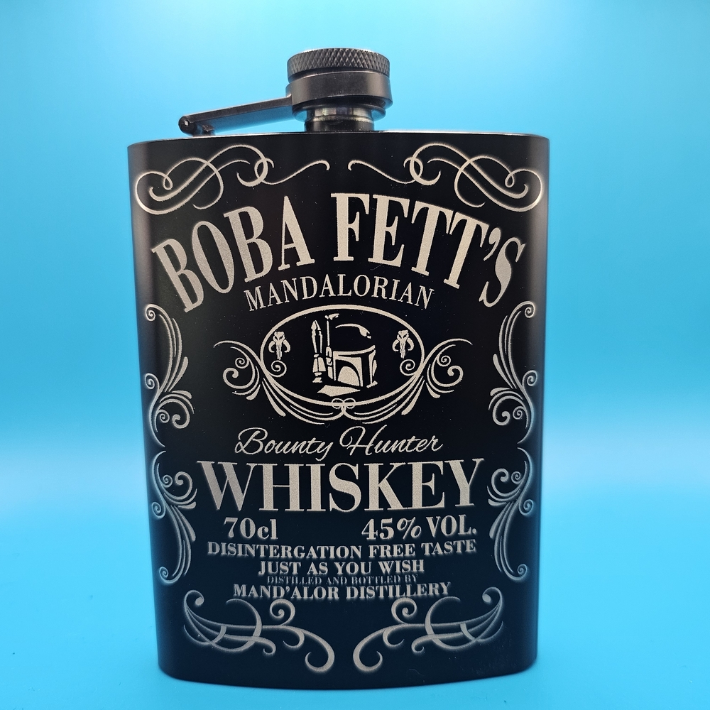 Boba Fett's Mandalorian Whiskey 8oz Flask